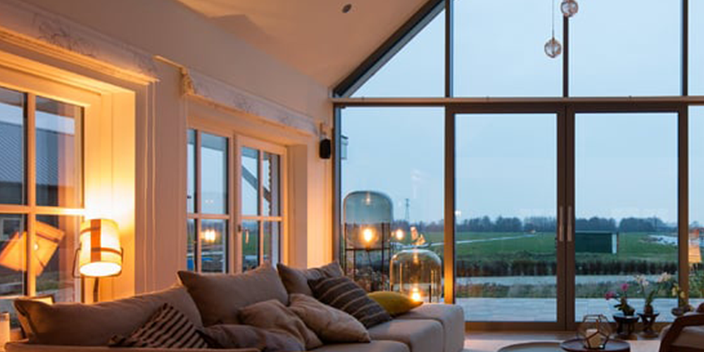 Ventanas que muestran un futuro sostenible