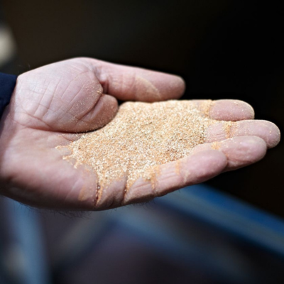 Material granulado con el que se realizan las ventanas ForRes de Finstral.